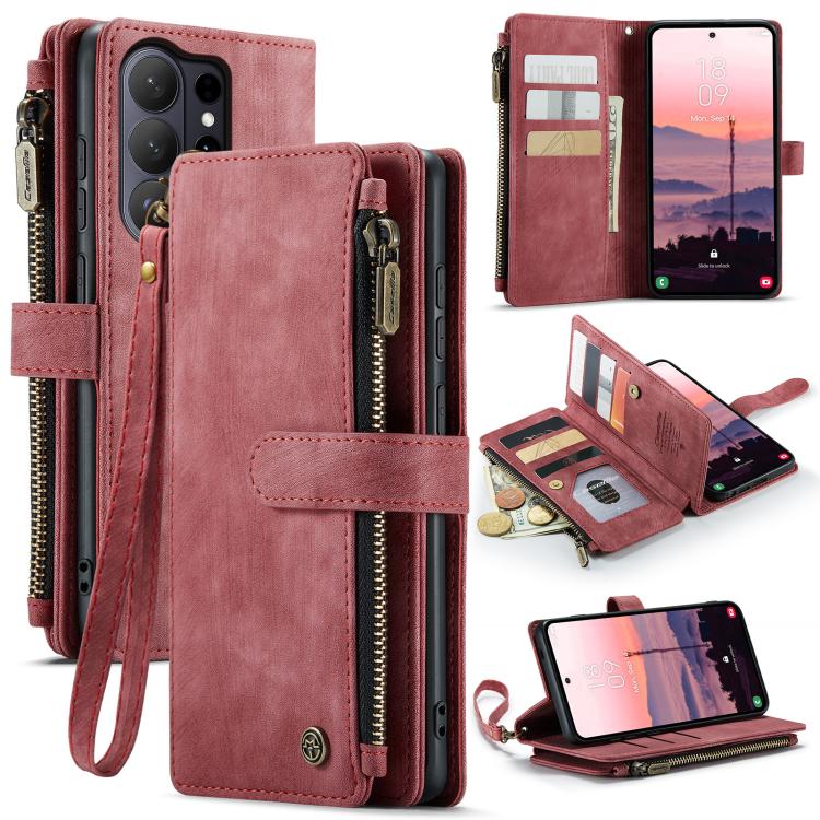 CaseMe C30 Card Slots Zipper Wallet Leather Phone Case, For Samsung Galaxy S26+ 5G, For Samsung Galaxy S26 Ultra 5G, For Samsung Galaxy S26 5G, For Samsung Galaxy A57 5G, For Samsung Galaxy A37 5G, For Samsung Galaxy S25 FE 5G