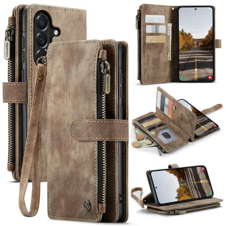 CaseMe C30 Card Slots Zipper Wallet Leather Phone Case, For Samsung Galaxy S26+ 5G, For Samsung Galaxy S26 Ultra 5G, For Samsung Galaxy S26 5G, For Samsung Galaxy A57 5G, For Samsung Galaxy A37 5G, For Samsung Galaxy S25 FE 5G