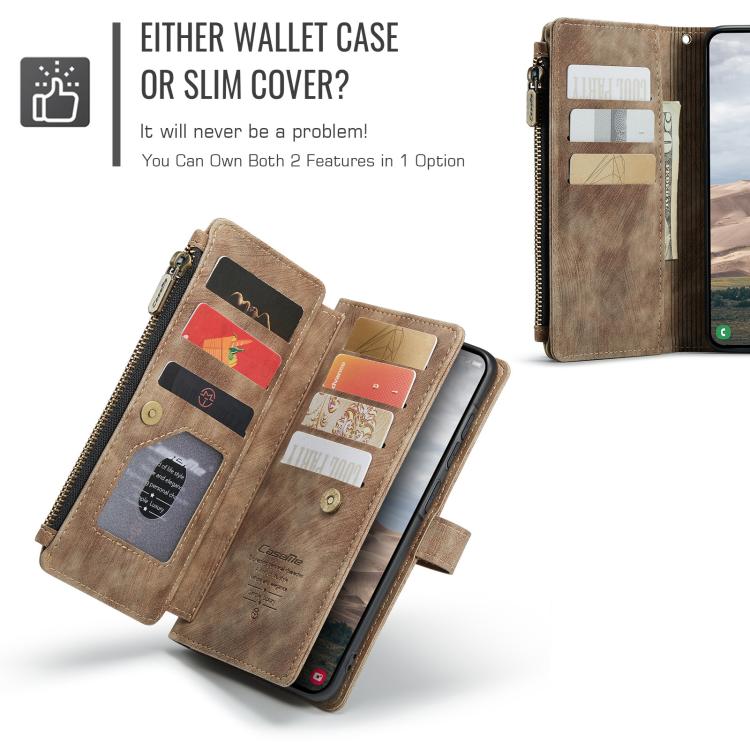 CaseMe C30 Card Slots Zipper Wallet Leather Phone Case, For Galaxy A57 5G, For Galaxy A37 5G, For Galaxy S25 FE 5G, For Galaxy A17 4G, For Galaxy Z Fold7, For Galaxy S25 Edge 5G