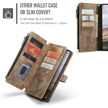 CaseMe C30 Card Slots Zipper Wallet Leather Phone Case, For Galaxy A57 5G, For Galaxy A37 5G, For Galaxy S25 FE 5G, For Galaxy A17 4G, For Galaxy Z Fold7, For Galaxy S25 Edge 5G