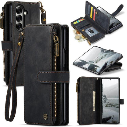 CaseMe C30 Card Slots Zipper Wallet Leather Phone Case, For Galaxy Z Fold8 5G, For Galaxy S26 FE 5G, For Galaxy Z Fold8 Ultra 5G, For Galaxy S26+ 5G, For Galaxy S26 Ultra 5G, For Galaxy S26 5G