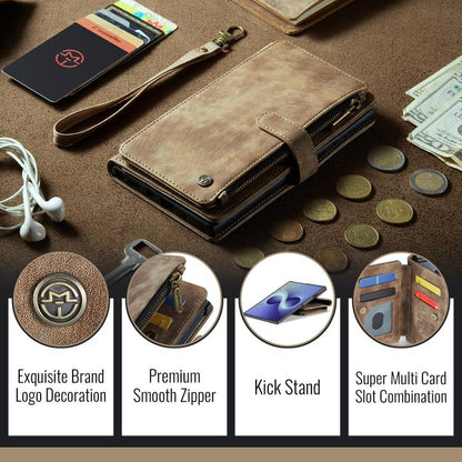 CaseMe C30 Card Slots Zipper Wallet Leather Phone Case, For Galaxy Z Fold8 5G, For Galaxy S26 FE 5G, For Galaxy Z Fold8 Ultra 5G, For Galaxy S26+ 5G, For Galaxy S26 Ultra 5G, For Galaxy S26 5G