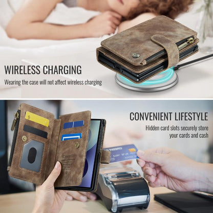 CaseMe C30 Card Slots Zipper Wallet Leather Phone Case, For Galaxy Z Fold8 5G, For Galaxy S26 FE 5G, For Galaxy Z Fold8 Ultra 5G, For Galaxy S26+ 5G, For Galaxy S26 Ultra 5G, For Galaxy S26 5G