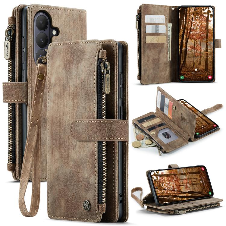 CaseMe C30 Card Slots Zipper Wallet Leather Phone Case, For Galaxy Z Fold8 5G, For Galaxy S26 FE 5G, For Galaxy Z Fold8 Ultra 5G, For Galaxy S26+ 5G, For Galaxy S26 Ultra 5G, For Galaxy S26 5G