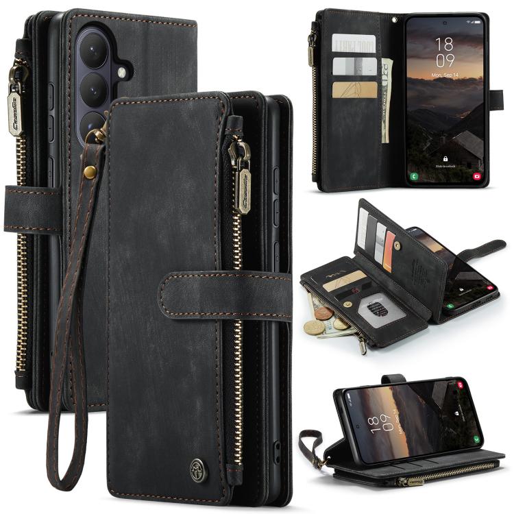 CaseMe C30 Card Slots Zipper Wallet Leather Phone Case, For Galaxy Z Fold8 5G, For Galaxy S26 FE 5G, For Galaxy Z Fold8 Ultra 5G, For Galaxy S26+ 5G, For Galaxy S26 Ultra 5G, For Galaxy S26 5G