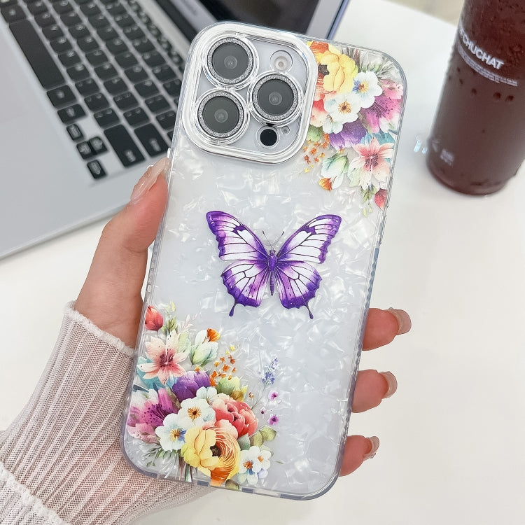 Plating Texture Butterfly TPU Phone Case with Glitter Lens Film, For iPhone 16e, For iPhone 16 Pro Max, For iPhone 16 Pro, For iPhone 16 Plus