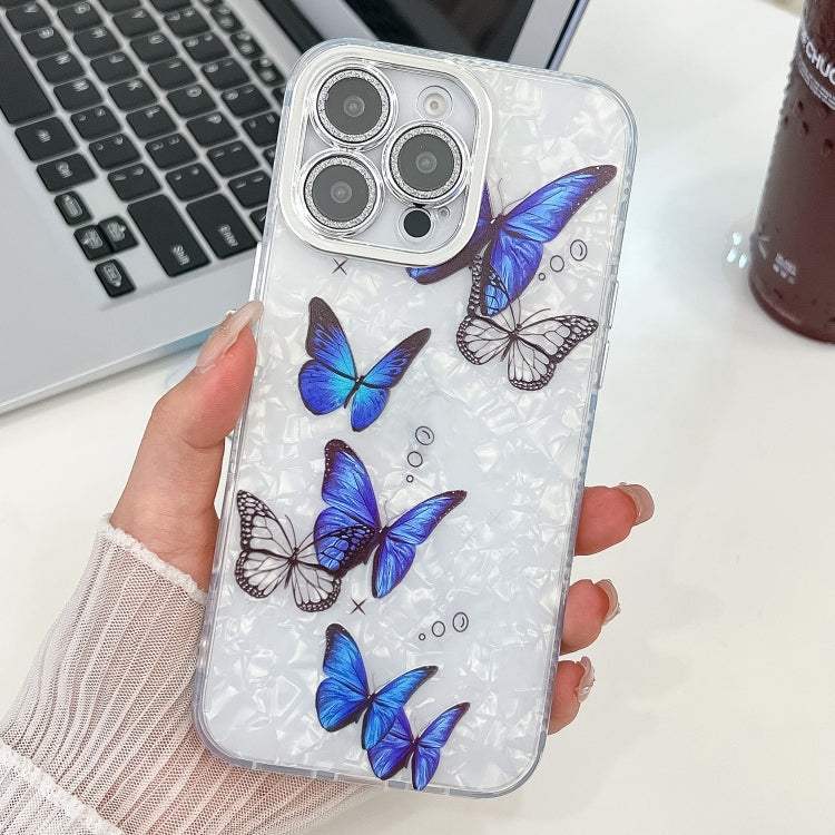 Plating Texture Butterfly TPU Phone Case with Glitter Lens Film, For iPhone 16e, For iPhone 16 Pro Max, For iPhone 16 Pro, For iPhone 16 Plus
