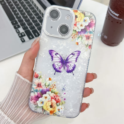 Plating Texture Butterfly TPU Phone Case with Glitter Lens Film, For iPhone 14, For iPhone 14 Pro, For iPhone 14 Pro Max, For iPhone 13 Pro Max