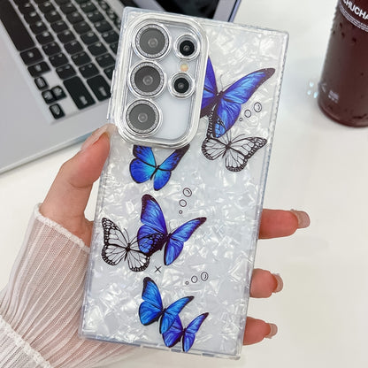 Plating Texture Butterfly TPU Phone Case with Glitter Lens Film, For Samsung Galaxy A25 5G, For Samsung Galaxy A54 5G, For Samsung Galaxy S23 Ultra 5G