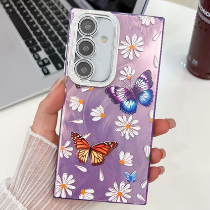 Plating Texture Butterfly TPU Phone Case with Glitter Lens Film, For Samsung Galaxy A35 5G, For Samsung Galaxy S24 Ultra 5G, For Samsung Galaxy S24+ 5G, For Samsung Galaxy S24 5G