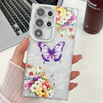 Plating Texture Butterfly TPU Phone Case with Glitter Lens Film, For Samsung Galaxy A36, For Samsung Galaxy S25 5G, For Samsung Galaxy S25+ 5G, For Samsung Galaxy S25 Ultra 5G