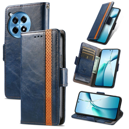 CaseNeo Splicing Dual Magnetic Buckle Leather Phone Case, For OnePlus 15, For OnePlus Ace 3 Pro