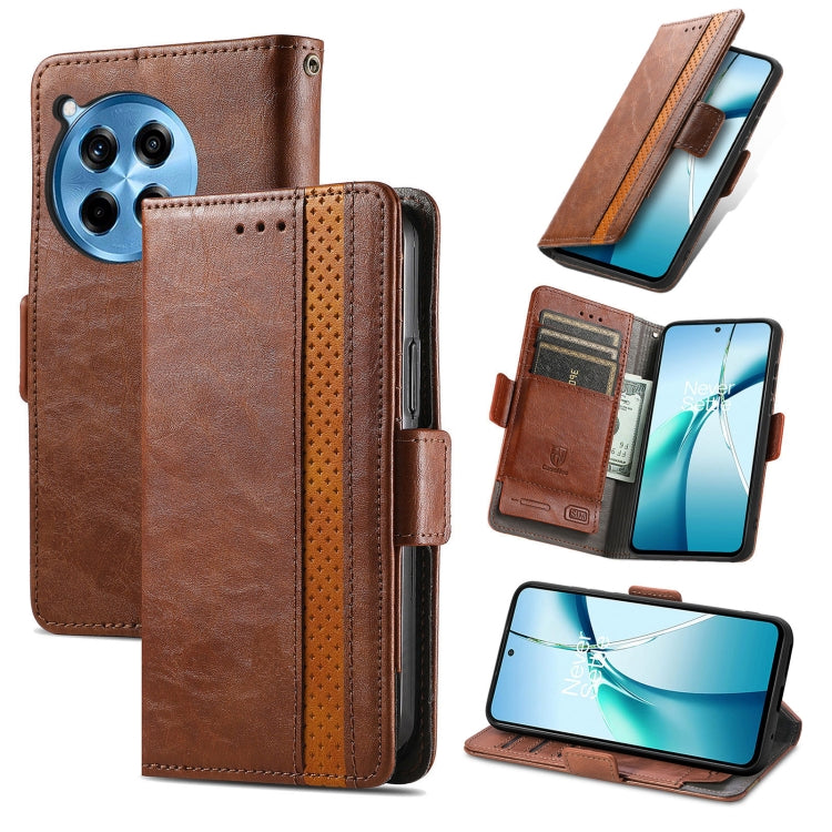 CaseNeo Splicing Dual Magnetic Buckle Leather Phone Case, For OnePlus 15, For OnePlus Ace 3 Pro
