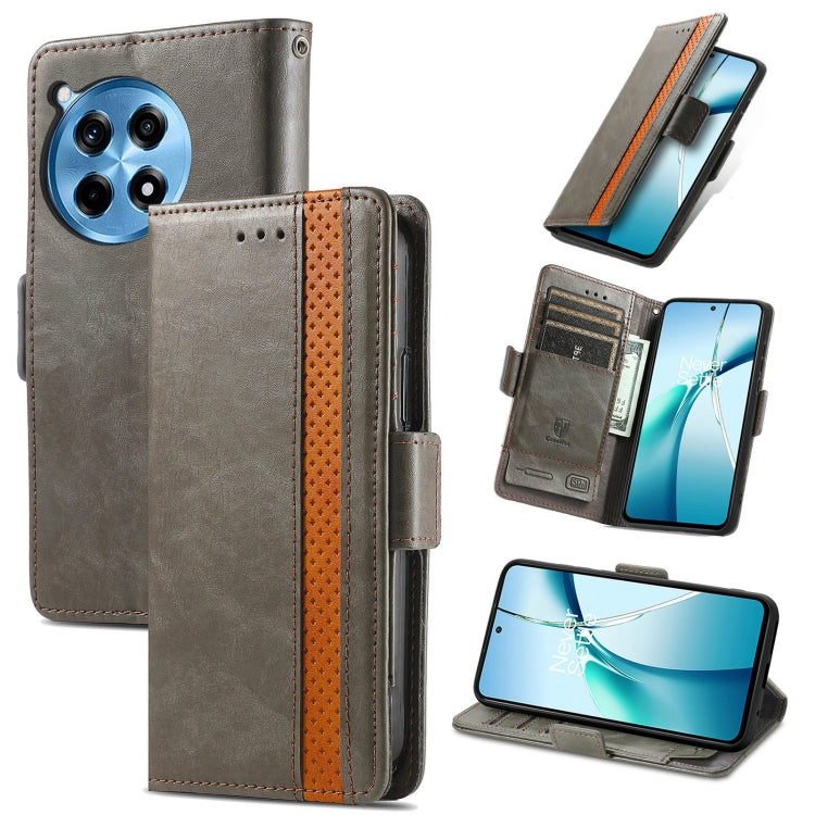 CaseNeo Splicing Dual Magnetic Buckle Leather Phone Case, For OnePlus 15, For OnePlus Ace 3 Pro