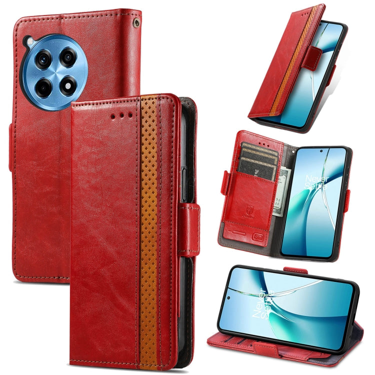 CaseNeo Splicing Dual Magnetic Buckle Leather Phone Case, For OnePlus 15, For OnePlus Ace 3 Pro