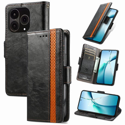 CaseNeo Splicing Dual Magnetic Buckle Leather Phone Case, For OnePlus 15, For OnePlus Ace 3 Pro
