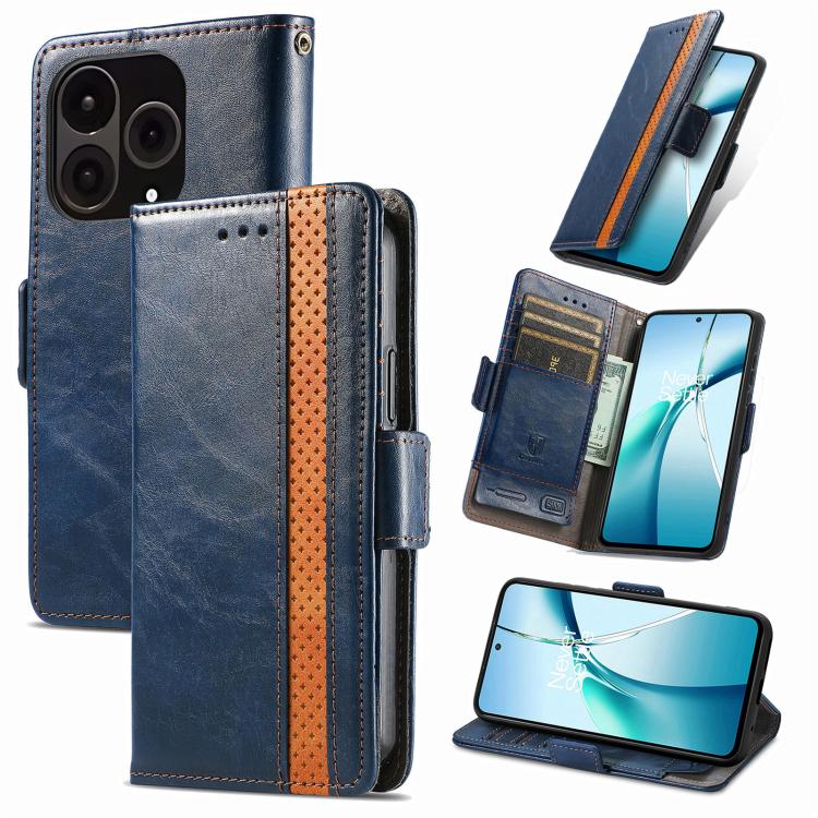 CaseNeo Splicing Dual Magnetic Buckle Leather Phone Case, For OnePlus 15, For OnePlus Ace 3 Pro