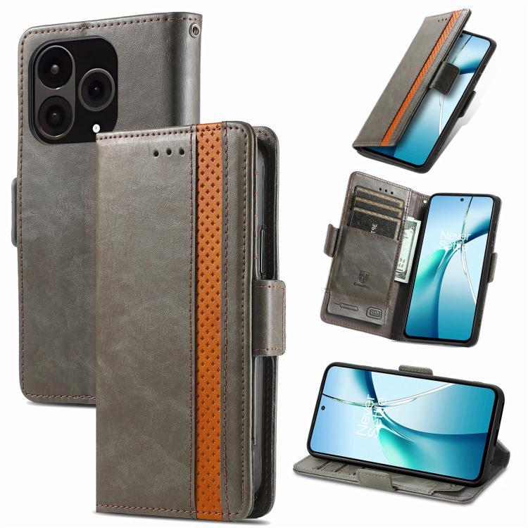 CaseNeo Splicing Dual Magnetic Buckle Leather Phone Case, For OnePlus 15, For OnePlus Ace 3 Pro