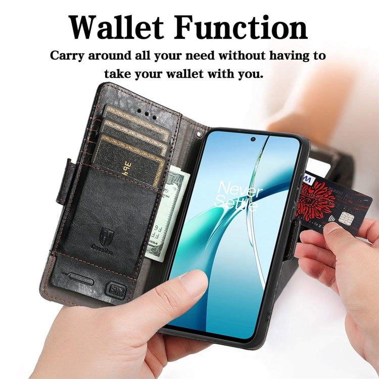 CaseNeo Splicing Dual Magnetic Buckle Leather Phone Case, For OnePlus 15, For OnePlus Ace 3 Pro