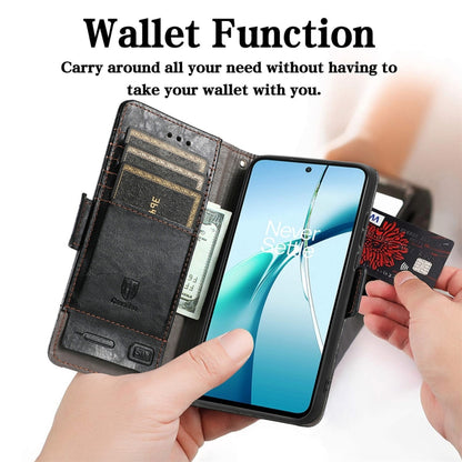 CaseNeo Splicing Dual Magnetic Buckle Leather Phone Case, For OnePlus 15, For OnePlus Ace 3 Pro