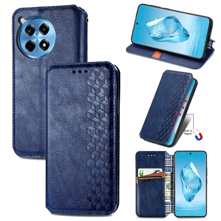 Cubic Grid Pressed Magnetic Leather Phone Case, For OnePlus 15, For OnePlus Ace 3 Pro