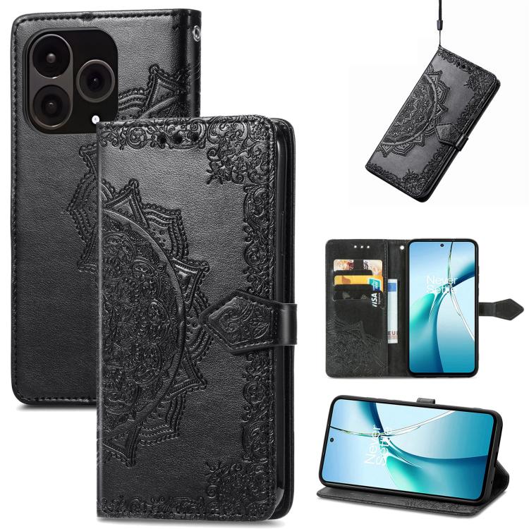 Mandala Flower Embossed Leather Phone Case, For OnePlus 15, For OnePlus Ace 3 Pro