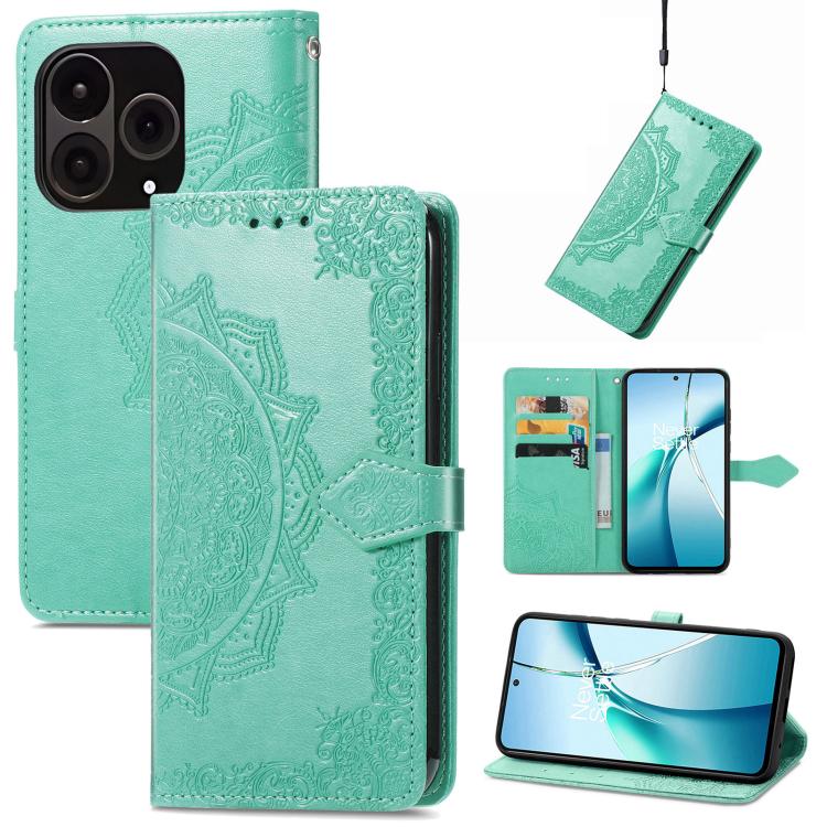 Mandala Flower Embossed Leather Phone Case, For OnePlus 15, For OnePlus Ace 3 Pro