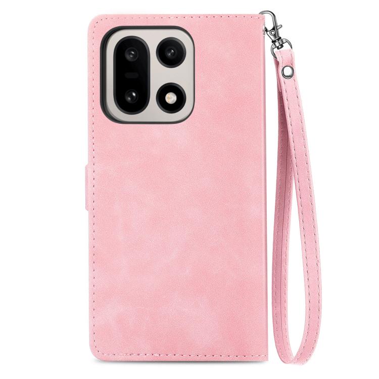 Embossed Flower Zipper Leather Phone Case, For OnePlus 15, For OnePlus Nord 4, For OnePlus Ace 3 Pro