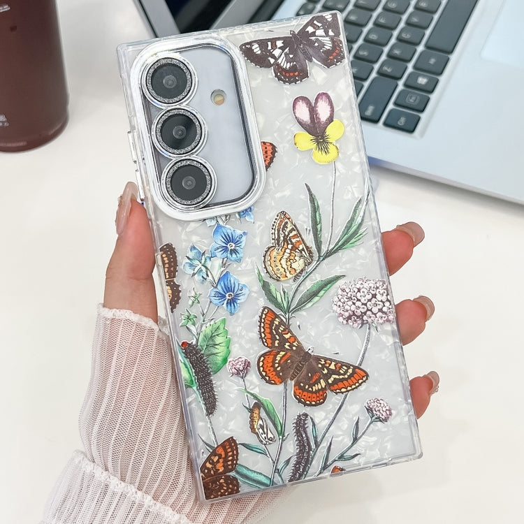 Electroplating Flowers Plants Texture TPU Phone Case, For Samsung Galaxy A36
