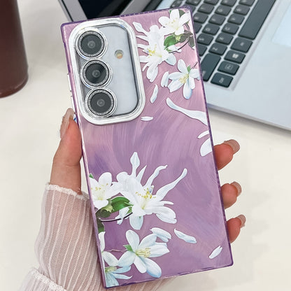 Electroplating Flowers Plants Texture TPU Phone Case, For Samsung Galaxy A54 5G