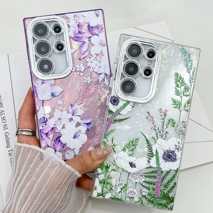 Electroplating Flowers Plants Texture TPU Phone Case, For Samsung Galaxy A36