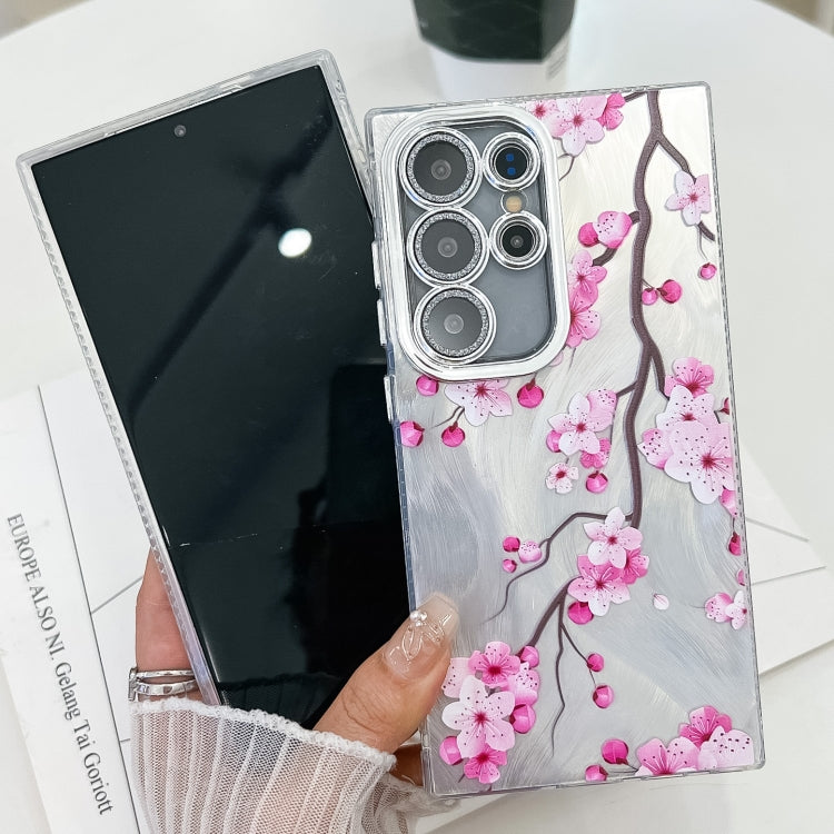 Electroplating Flowers Plants Texture TPU Phone Case, For Samsung Galaxy A15 5G