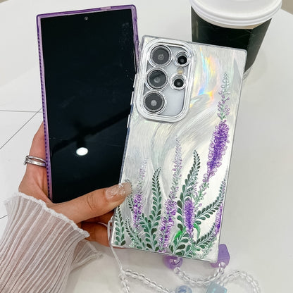 Electroplating Flowers Plants Texture Wristband TPU Phone Case, For Samsung Galaxy A16 5G
