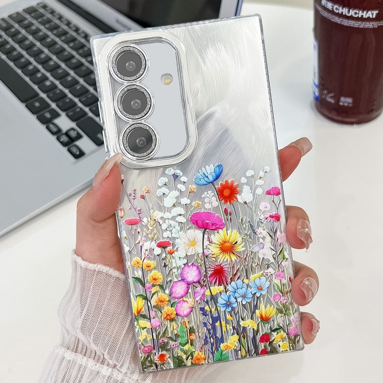 Electroplating Flower Texture TPU Phone Case, For Samsung Galaxy A36, For Samsung Galaxy S25 5G, For Samsung Galaxy S25+ 5G, For Samsung Galaxy S25 Ultra 5G