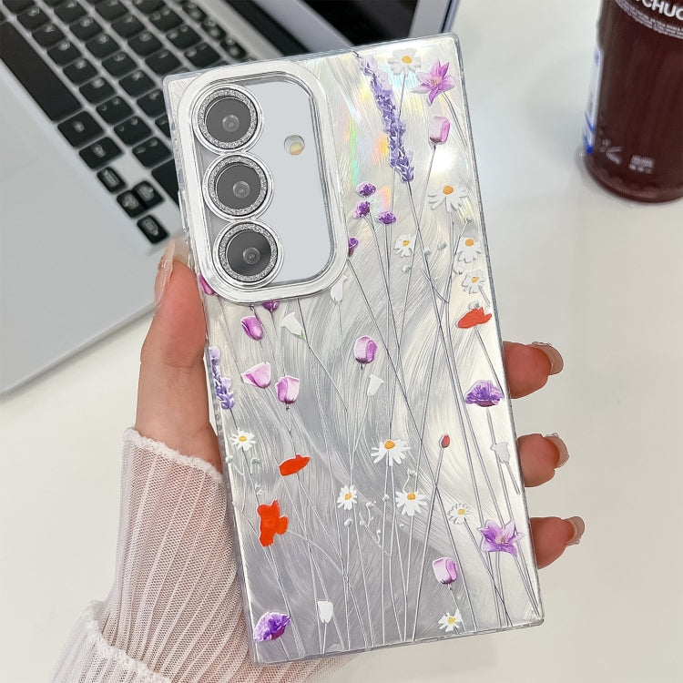 Electroplating Flower Texture TPU Phone Case, For Samsung Galaxy A35 5G, For Samsung Galaxy S24 Ultra 5G, For Samsung Galaxy S24+ 5G, For Samsung Galaxy S24 5G
