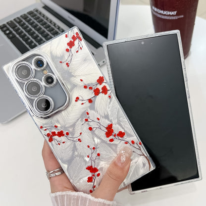 Electroplating Flower Texture TPU Phone Case, For Samsung Galaxy A25 5G, For Samsung Galaxy A54 5G, For Samsung Galaxy S23 Ultra 5G