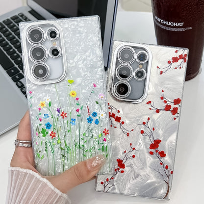 Electroplating Flower Texture TPU Phone Case, For Samsung Galaxy A25 5G, For Samsung Galaxy A54 5G, For Samsung Galaxy S23 Ultra 5G