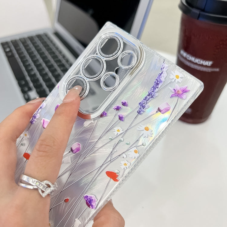 Electroplating Flower Texture TPU Phone Case, For Samsung Galaxy A36, For Samsung Galaxy S25 5G, For Samsung Galaxy S25+ 5G, For Samsung Galaxy S25 Ultra 5G
