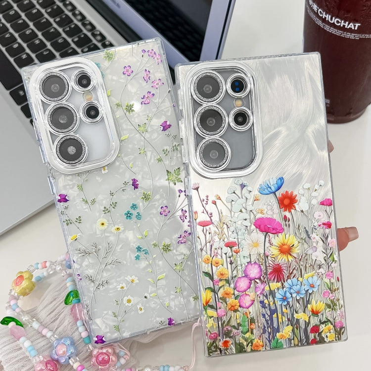 Electroplating Flower Texture Wristband TPU Phone Case, For Samsung Galaxy A36, For Samsung Galaxy S25 5G, For Samsung Galaxy S25+ 5G, For Samsung Galaxy S25 Ultra 5G