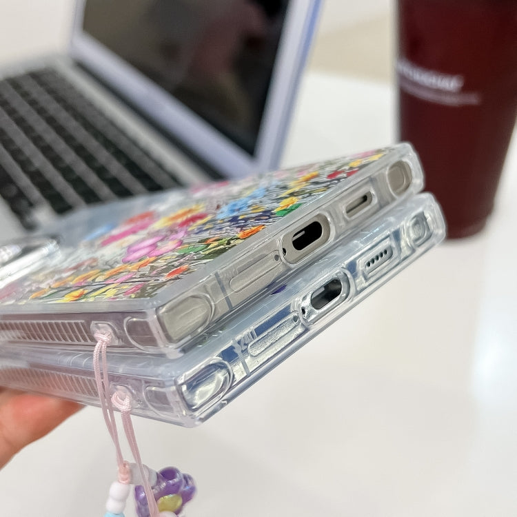 Electroplating Flower Texture Wristband TPU Phone Case, For Samsung Galaxy A36, For Samsung Galaxy S25 5G, For Samsung Galaxy S25+ 5G, For Samsung Galaxy S25 Ultra 5G