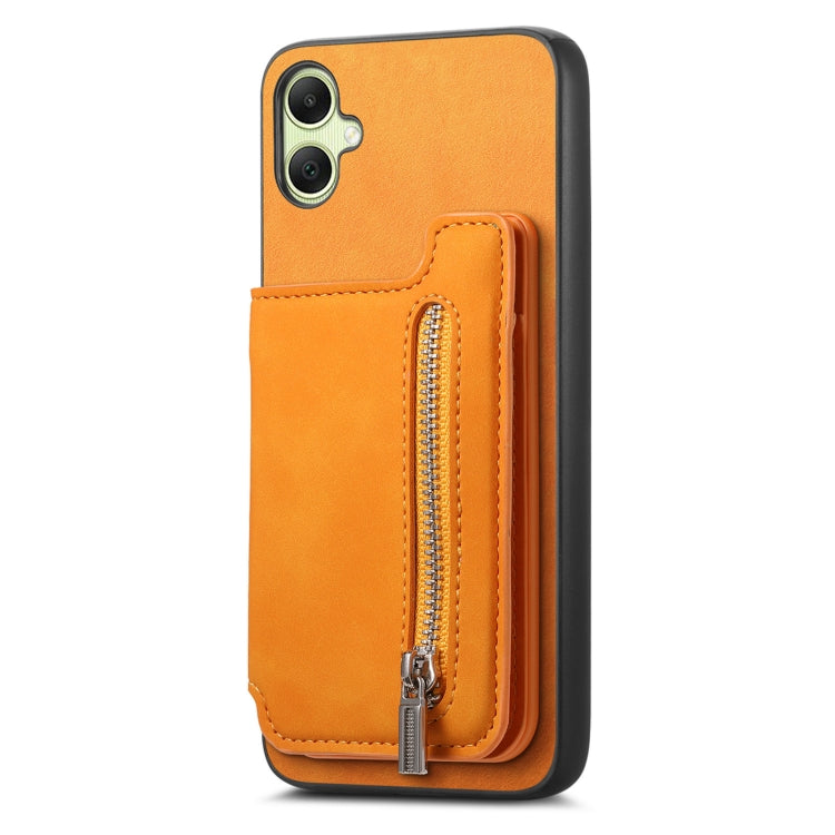 Retro MagSafe Zipper Wallet Card Bag Back Phone Case, For Samsung Galaxy A06, For Samsung Galaxy S24 FE 5G, For Samsung Galaxy A55 5G