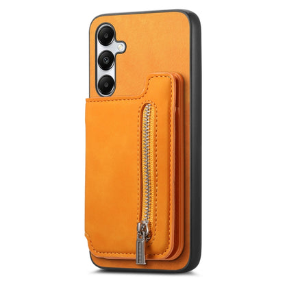 Retro MagSafe Zipper Wallet Card Bag Back Phone Case, For Samsung Galaxy A05s, For Samsung Galaxy A25, For Samsung Galaxy S23 FE 5G
