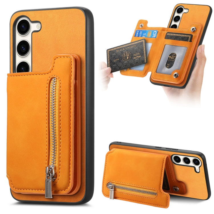 Retro MagSafe Zipper Wallet Card Bag Back Phone Case, For Samsung Galaxy A54 5G, For Samsung Galaxy S23 Ultra 5G, For Samsung Galaxy S23+ 5G