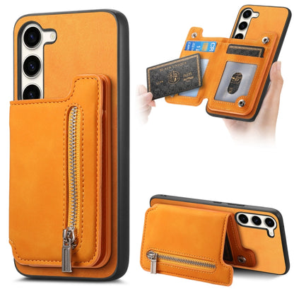 Retro MagSafe Zipper Wallet Card Bag Back Phone Case, For Samsung Galaxy A54 5G, For Samsung Galaxy S23 Ultra 5G, For Samsung Galaxy S23+ 5G