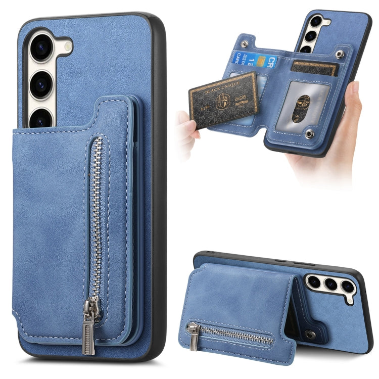 Retro MagSafe Zipper Wallet Card Bag Back Phone Case, For Samsung Galaxy A54 5G, For Samsung Galaxy S23 Ultra 5G, For Samsung Galaxy S23+ 5G