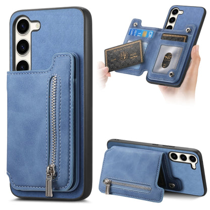 Retro MagSafe Zipper Wallet Card Bag Back Phone Case, For Samsung Galaxy A54 5G, For Samsung Galaxy S23 Ultra 5G, For Samsung Galaxy S23+ 5G
