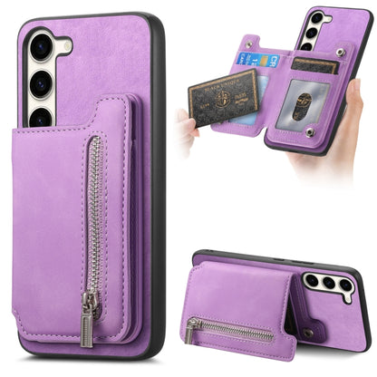 Retro MagSafe Zipper Wallet Card Bag Back Phone Case, For Samsung Galaxy A54 5G, For Samsung Galaxy S23 Ultra 5G, For Samsung Galaxy S23+ 5G