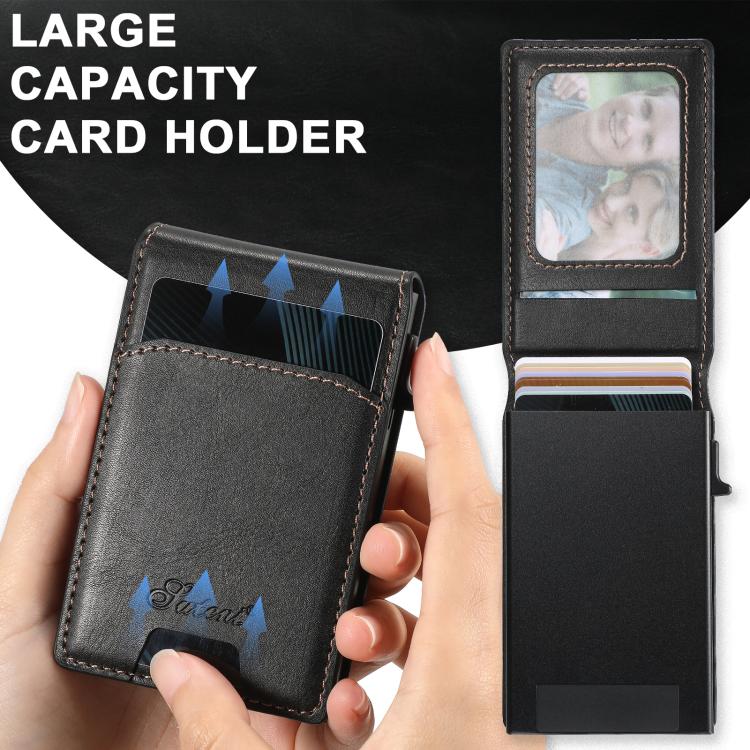 Suteni H19 Oil Wax 2-in-1 MagSafe Removable Card Box Back Phone Case, For Samsung Galaxy S25 5G, For Samsung Galaxy S25+ 5G, For Samsung Galaxy S25 Ultra 5G, For Samsung Galaxy S24 Ultra 5G, For Samsung Galaxy S24+ 5G, For Samsung Galaxy S24 5G��������...