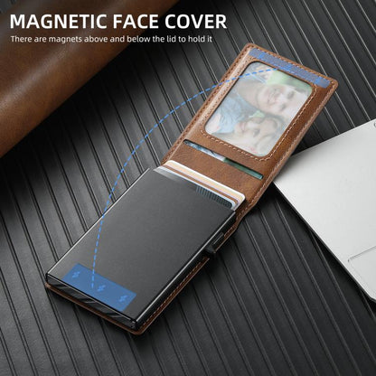 Suteni H19 Oil Wax 2-in-1 MagSafe Removable Card Box Back Phone Case, For Samsung Galaxy S26+ 5G, For Samsung Galaxy S26 Ultra 5G, For Samsung Galaxy S25 5G, For Samsung Galaxy S25+ 5G, For Samsung Galaxy S25 Ultra 5G, For Samsung Galaxy S24 Ultra 5G  ...