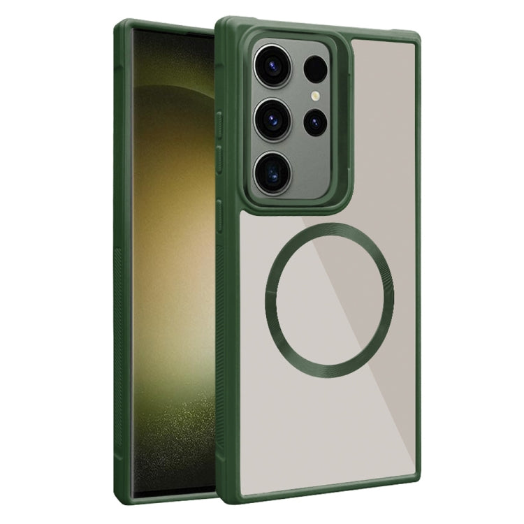 Plated CD Texture MagSafe Acrylic Hybrid TPU Phone Case, For Samsung Galaxy S23 Ultra 5G, For Samsung Galaxy S23+ 5G, For Samsung Galaxy S23 5G, For Samsung Galaxy S20 FE